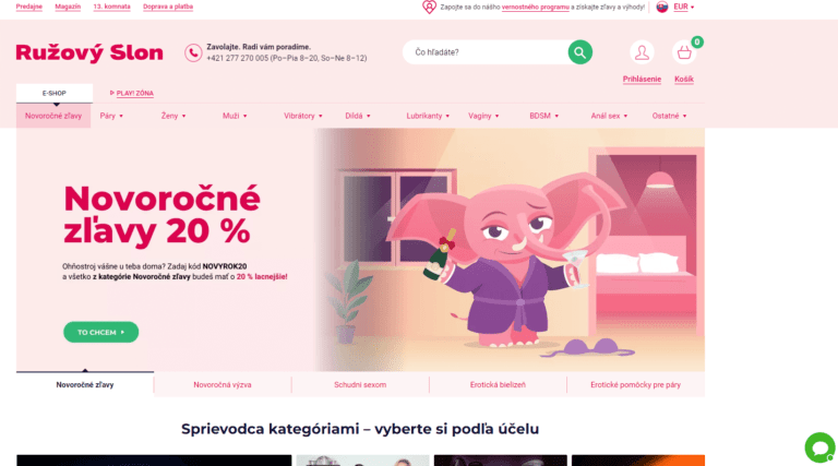 ruzovy slon homepage